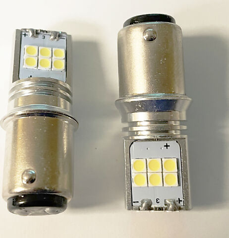 1157 White LED Turn Signal or Tail Light Bulb Set/2