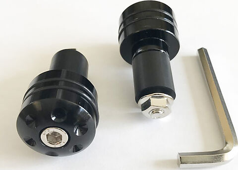 Black Aluminum Handlebar End Plug Set