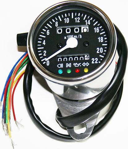 Deluxe Mini Custom Speedometer-KPH ~ Black Face Plate