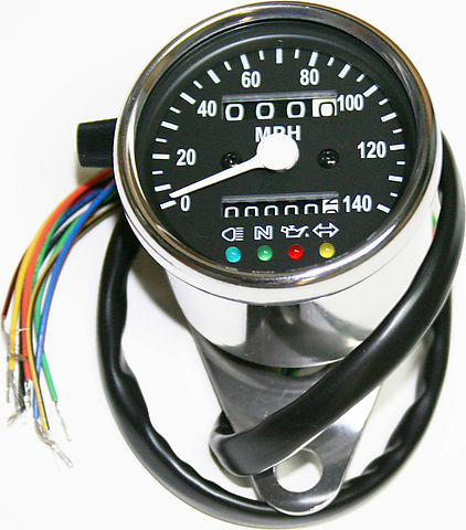 Deluxe Mini Custom Speedometer-MPH ~ Black Face Plate