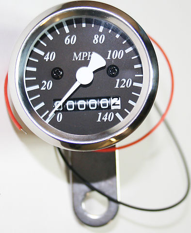 Micro Custom Speedometer-MPH ~ Black Face Plate