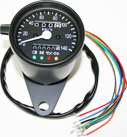 Deluxe Mini Custom Speedometer-KPH ~ All Black