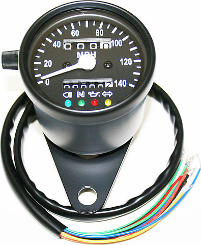 Deluxe Mini Custom Speedometer-MPH ~ All Black