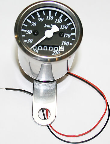 Micro Custom Speedometer-KPH ~ Black Face Plate