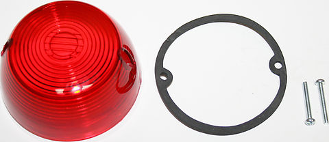 Signal Lamp Lens w Gasket &amp; Screws - Red
