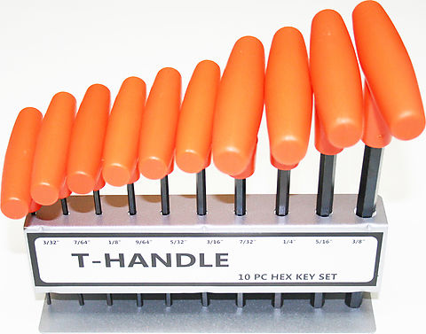 T Handle Hex Key Set (SAE Type)