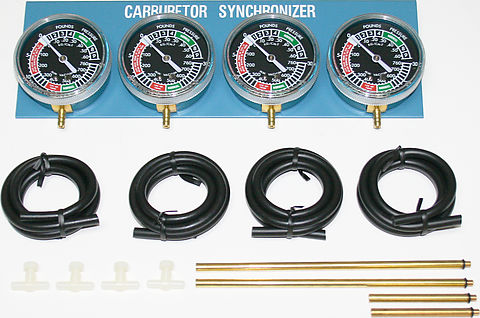 Carburetor Synchronizer Vacuum Gauge ~ 2,3,4 Cylinders