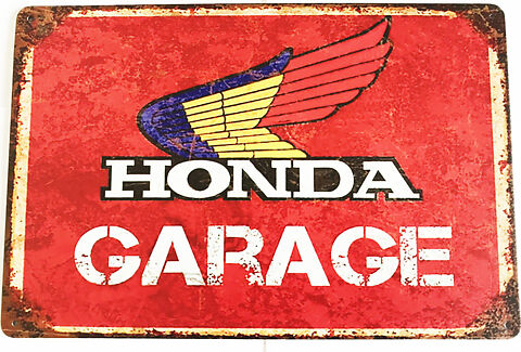 Honda Logo (Blue/Yellow/Red Logo) - Tin Sign
