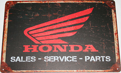 Honda Logo (Black Background) - Tin Sign