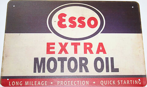 Esso Extra Motor Oil - Tin Sign