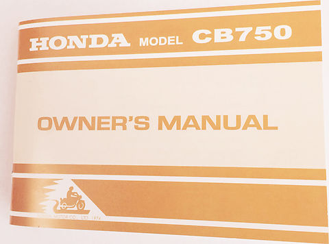 Owner&#039;s Manual 1975 CB750K5